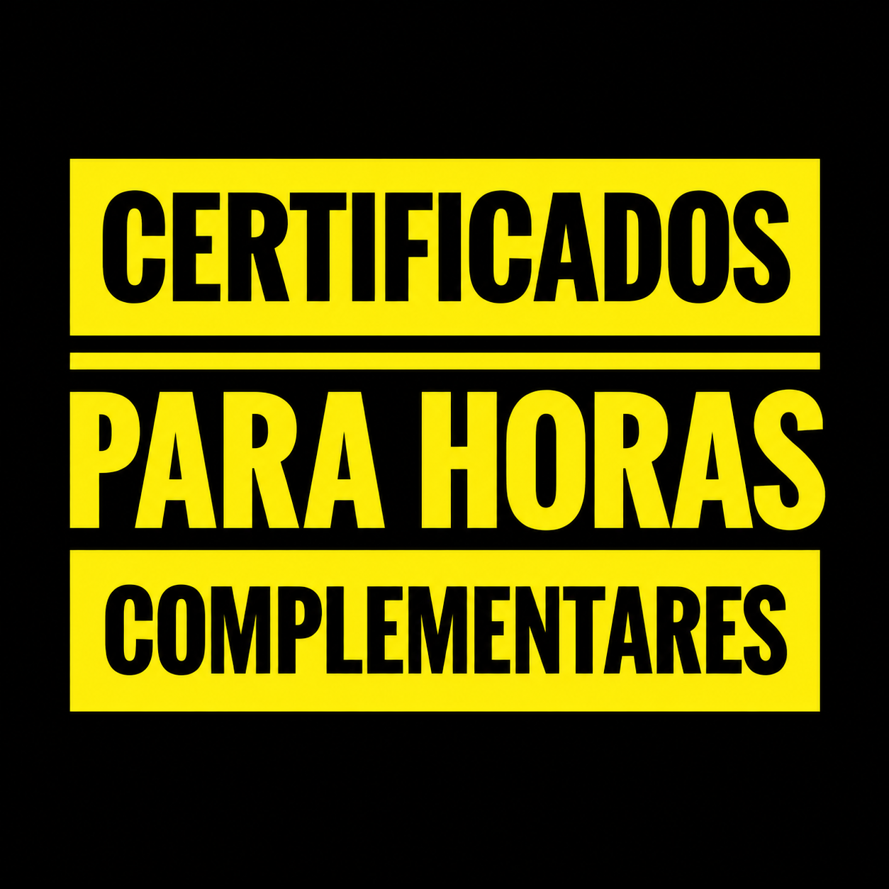 Cartaz Hora Complementar: certificados para horas complementares